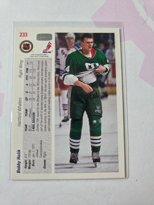 Bobby Holik 91/92 Upper Deck #233 [Hartford Whalers]