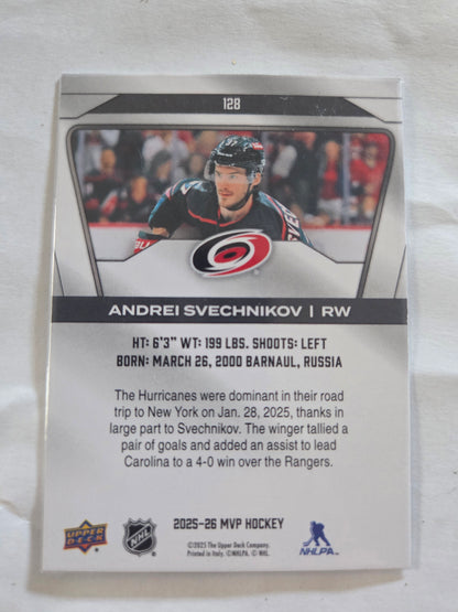 Andrei Svechnikov Upper Deck MVP Hockey #128 [Carolina Hurricanes]