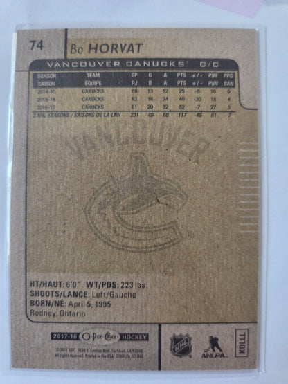 Bo Horvat O-Pee-Chee Hockey #74 [Vancouver Canucks]