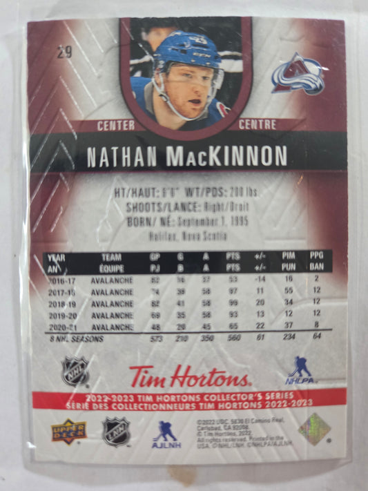 Nathan MacKinnon Tim Hortons Upper Deck #29 [Colorado Avalanche]