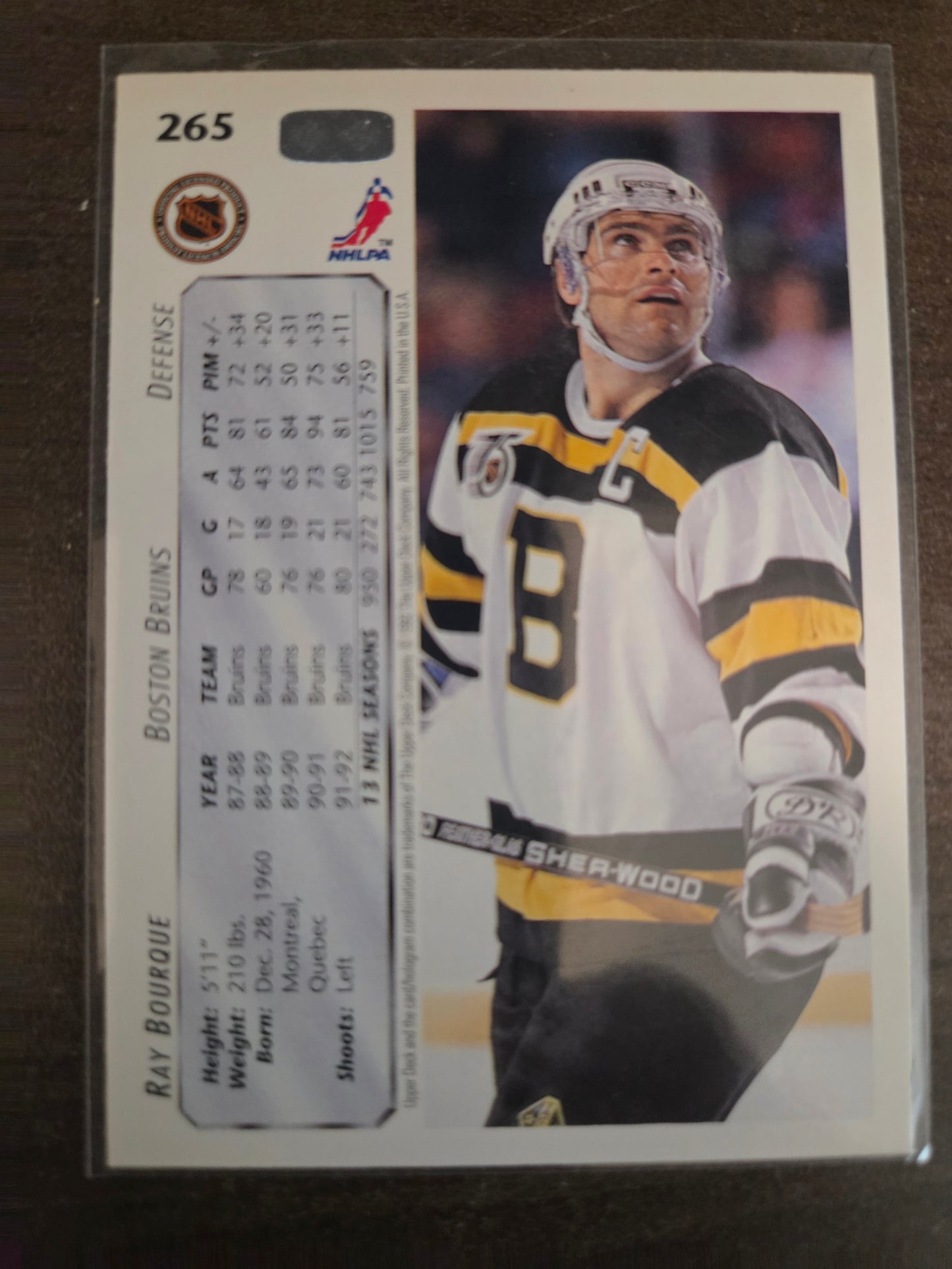 Ray Bourque Upper Deck #265 [Boston Bruins]