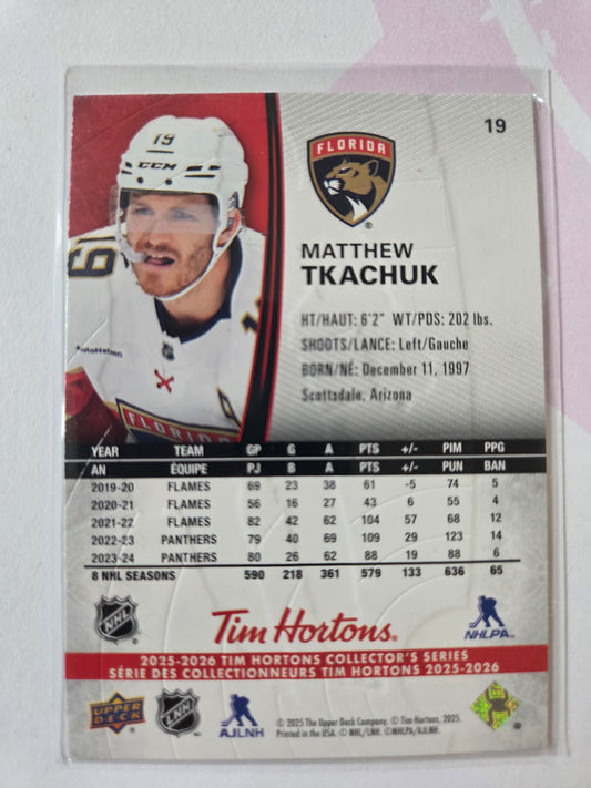 Matthew Tkachuk Upper Deck Tim Hortons #19 [Florida Panthers]