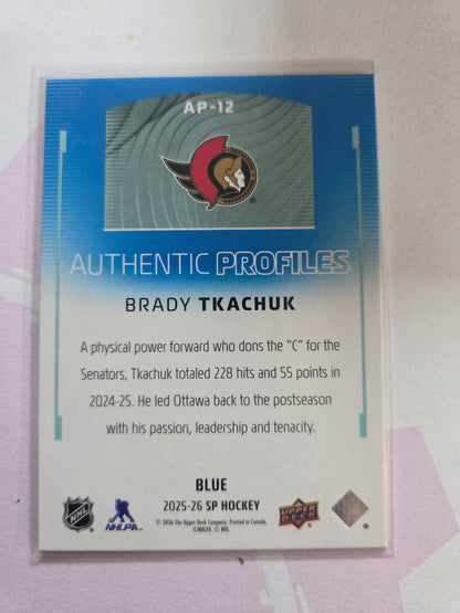 Brady Tkachuk Blue SP Hockey Authentic Profiles [Ottawa Senators]