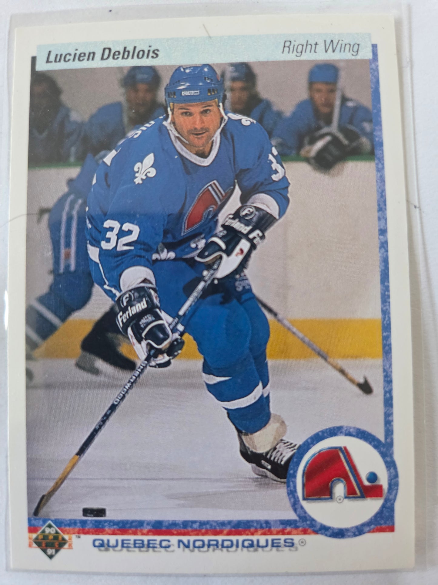 Lucien Deblois 90-91 Upper Deck #363 [Quebec Nordiques]