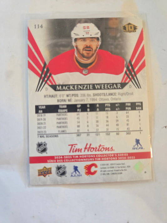 MacKenzie Weegar Upper Deck 10th Edition #114 [Calgary Flames]