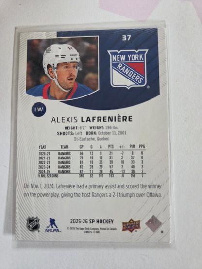 Alexis Lafrenière SP Hockey #37 [New York Rangers]