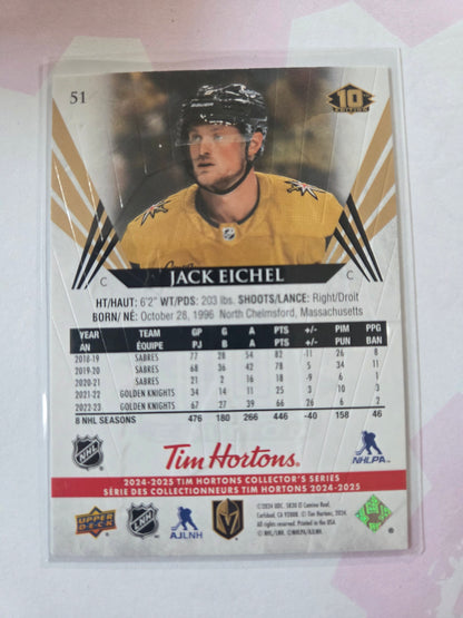 Jack Eichel Upper Deck 10th Edition #51 [Las Vegas Golden Knights]