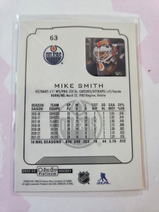 Mike Smith O-Pee-Chee Platinum Hockey #63 [Edmonton Oilers]