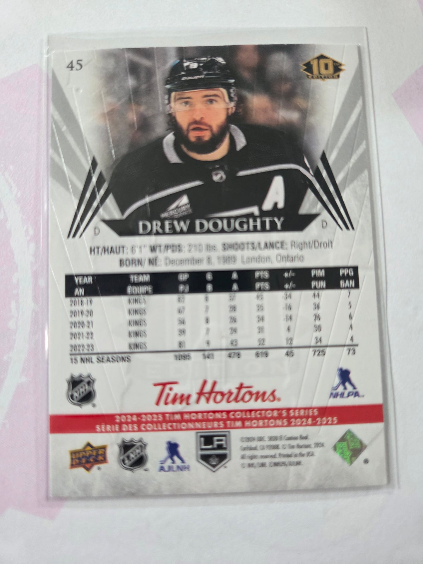 Drew Doughty Upper Deck 10th Edition #45 [Los Angeles Kings]