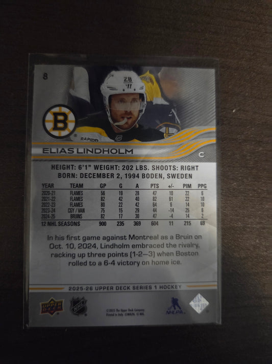 Elias Lindholm Upper Deck Series 1 #8 [Boston Bruins]