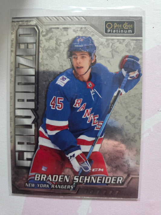 Braden Schneider O-Pee-Chee Platinum Galvanized [New York Rangers]
