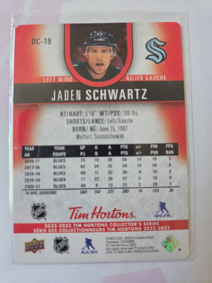 Jaden Schwartz Tim Hortons Upper Deck [Seattle Kraken]