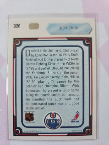 Geoff Smith 90/91 Upper Deck All Rookie Team #326 [Edmonton Oilers]
