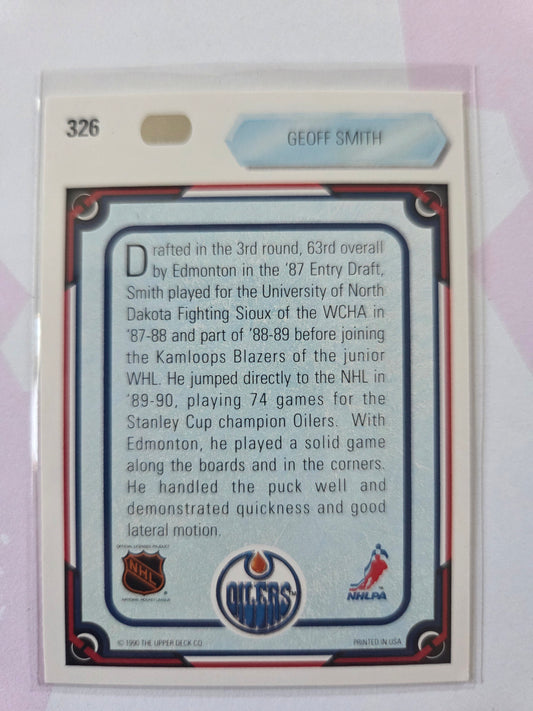 Geoff Smith 90/91 Upper Deck All Rookie Team #326 [Edmonton Oilers]