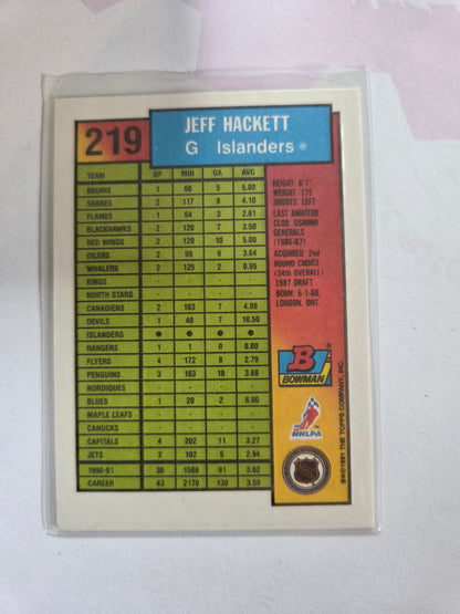 Jeff Hackett Bowman #219 [New York Islanders]