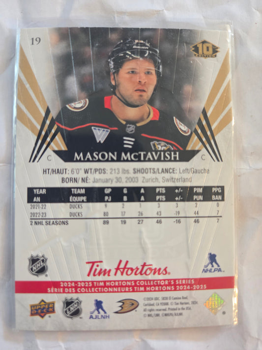 Mason McTavish Upper Deck 10th Edition #19 [Anaheim Ducks]