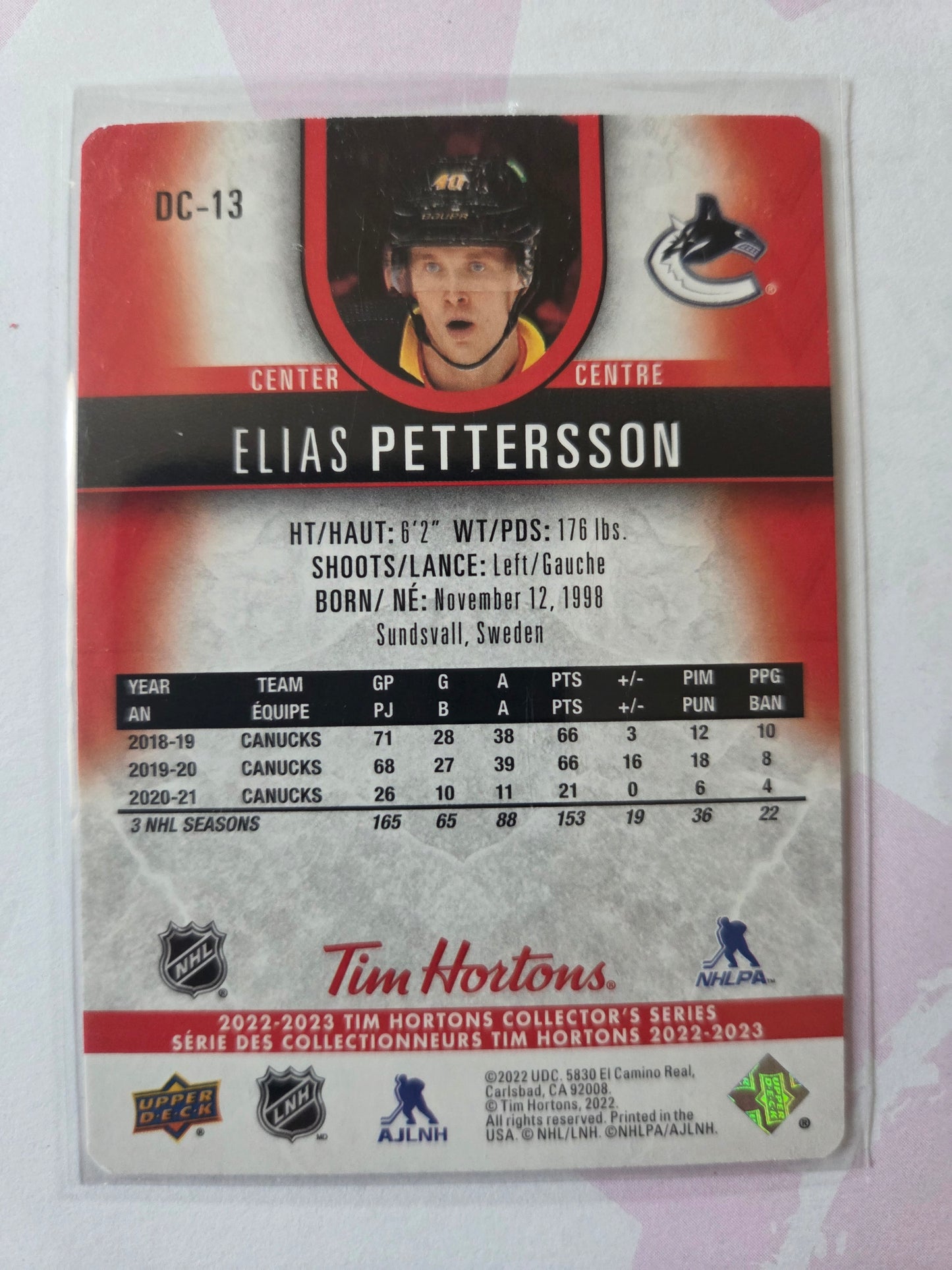 Elias Pettersson Tim Hortons Upper Deck [Vancouver Canucks]