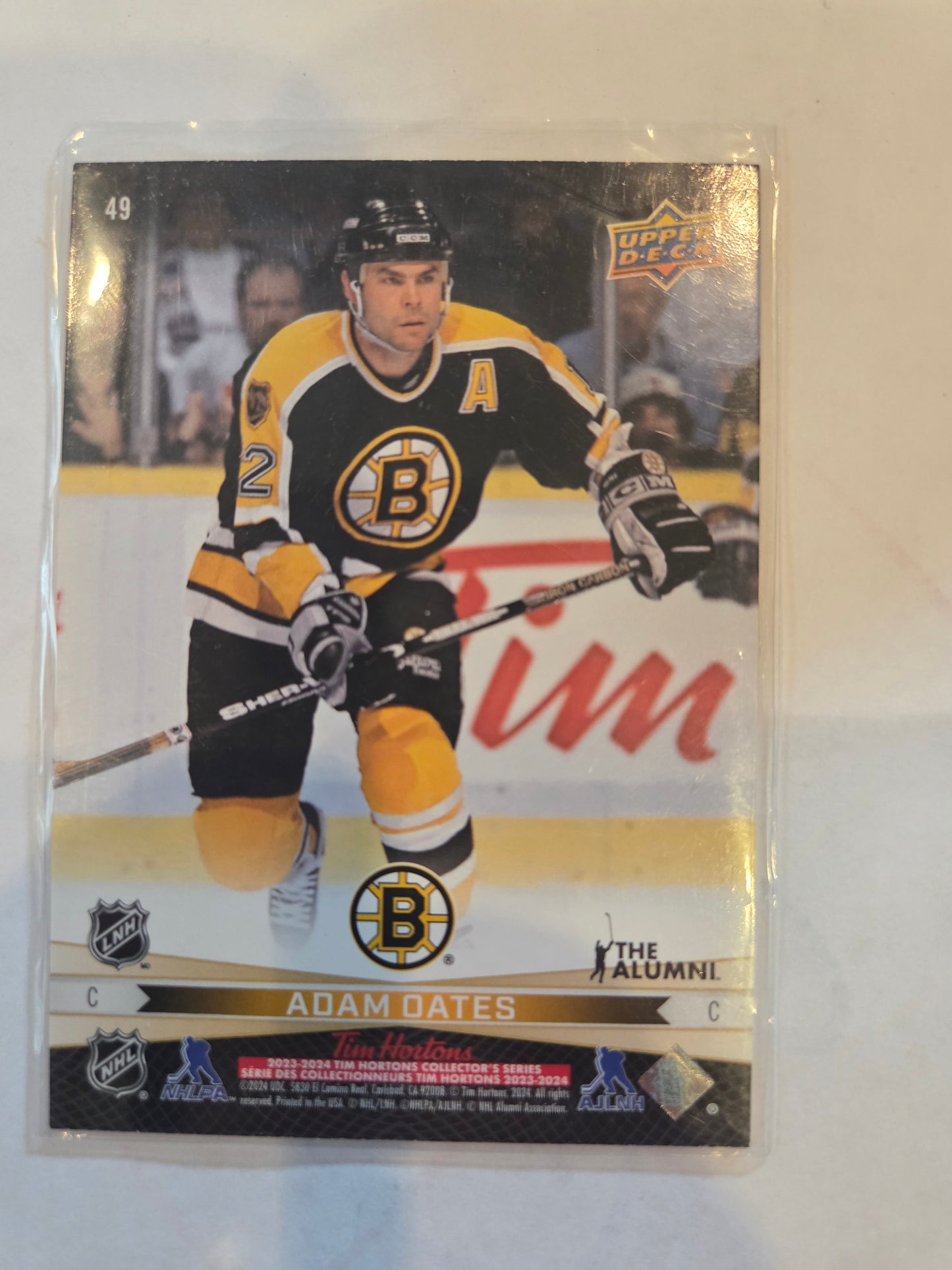 Adam Oates/Ray Bourque Tim Hortons Upper Deck #49 [Boston Bruins]