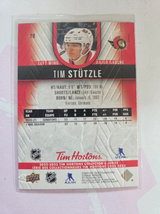 Tim Stützle Upper Deck Tim Hortons #18 [Ottawa Senators]