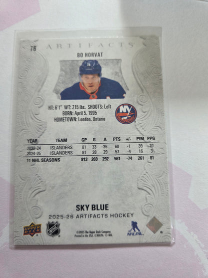 Bo Horvat Upper Deck Sky Blue Artifacts Hockey #76 [New York Islanders]