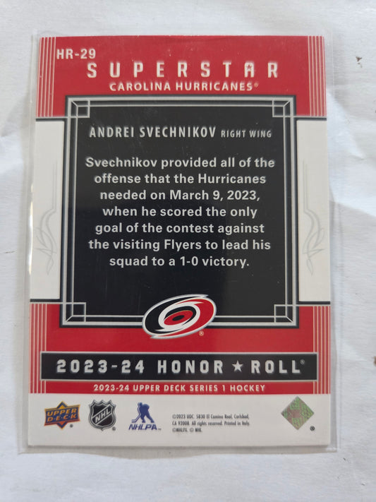 Andrei Svechnikov Upper Deck Series 1 Superstar Honor Roll [Carolina Hurricanes]
