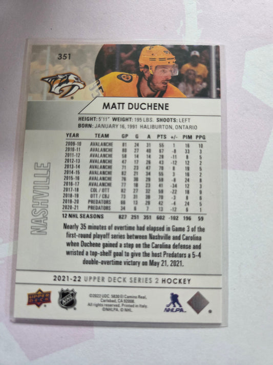 Matt Duchene Upper Deck Series 2 #351 [Nashville Predators]