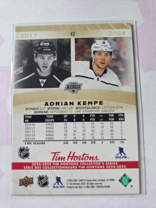 Adrian Kempe Tim Hortons Upper Deck #42 [Los Angeles Kings]