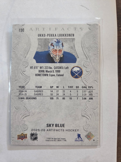 Ukko-Pekka Luukkonen Sky Blue Artifacts Hockey #150 [Buffalo Sabres]