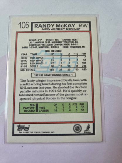 Randy McKay Topps #106 [New Jersey Devils]