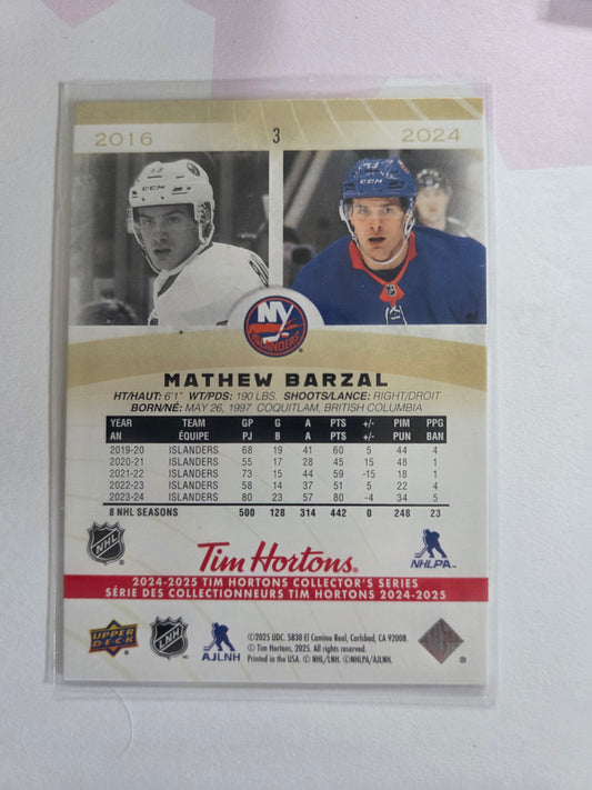 Mathew Barzal Tim Hortons Upper Deck #3 [New York Islanders]