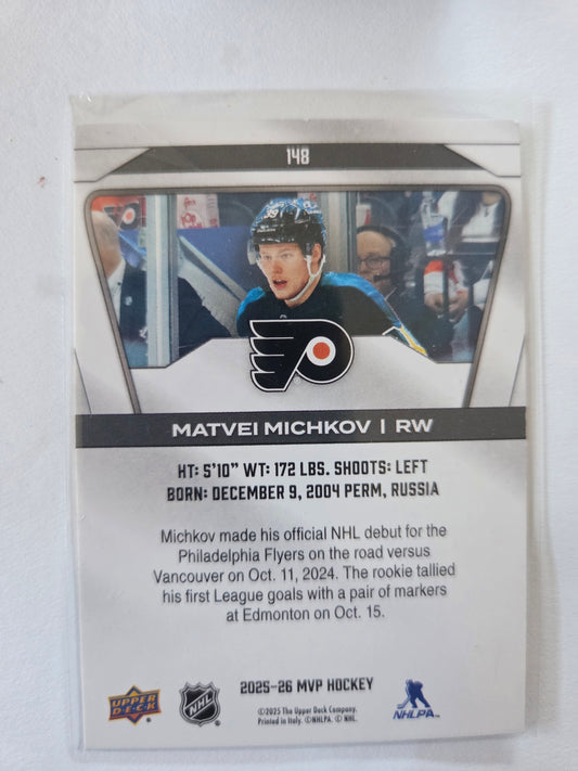 Matvei Michkov Upper Deck MVP Hockey #148 [Philadelphia Flyers]