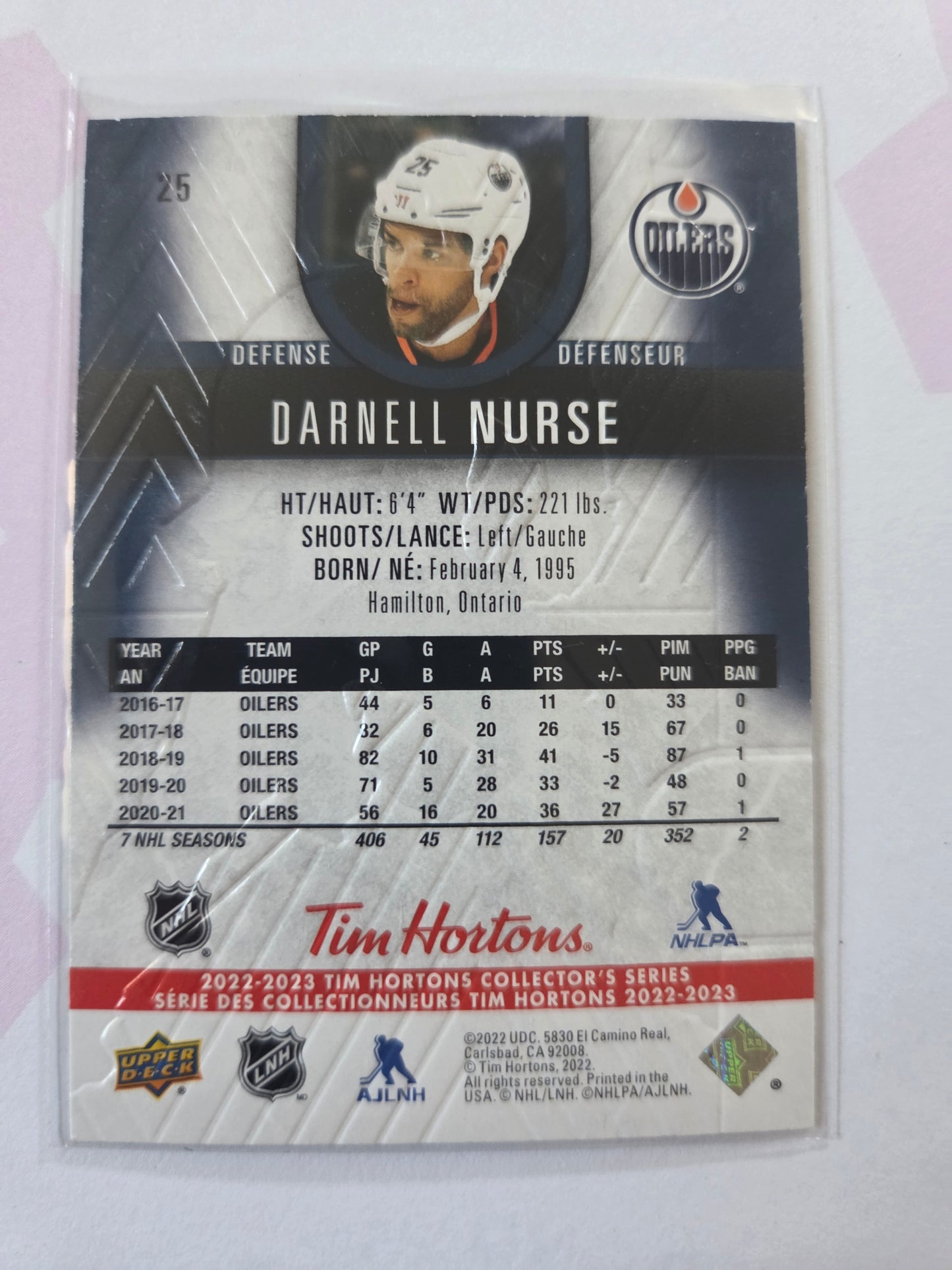 Darnell Nurse Upper Deck Tim Hortons #25 [Edmonton Oilers]