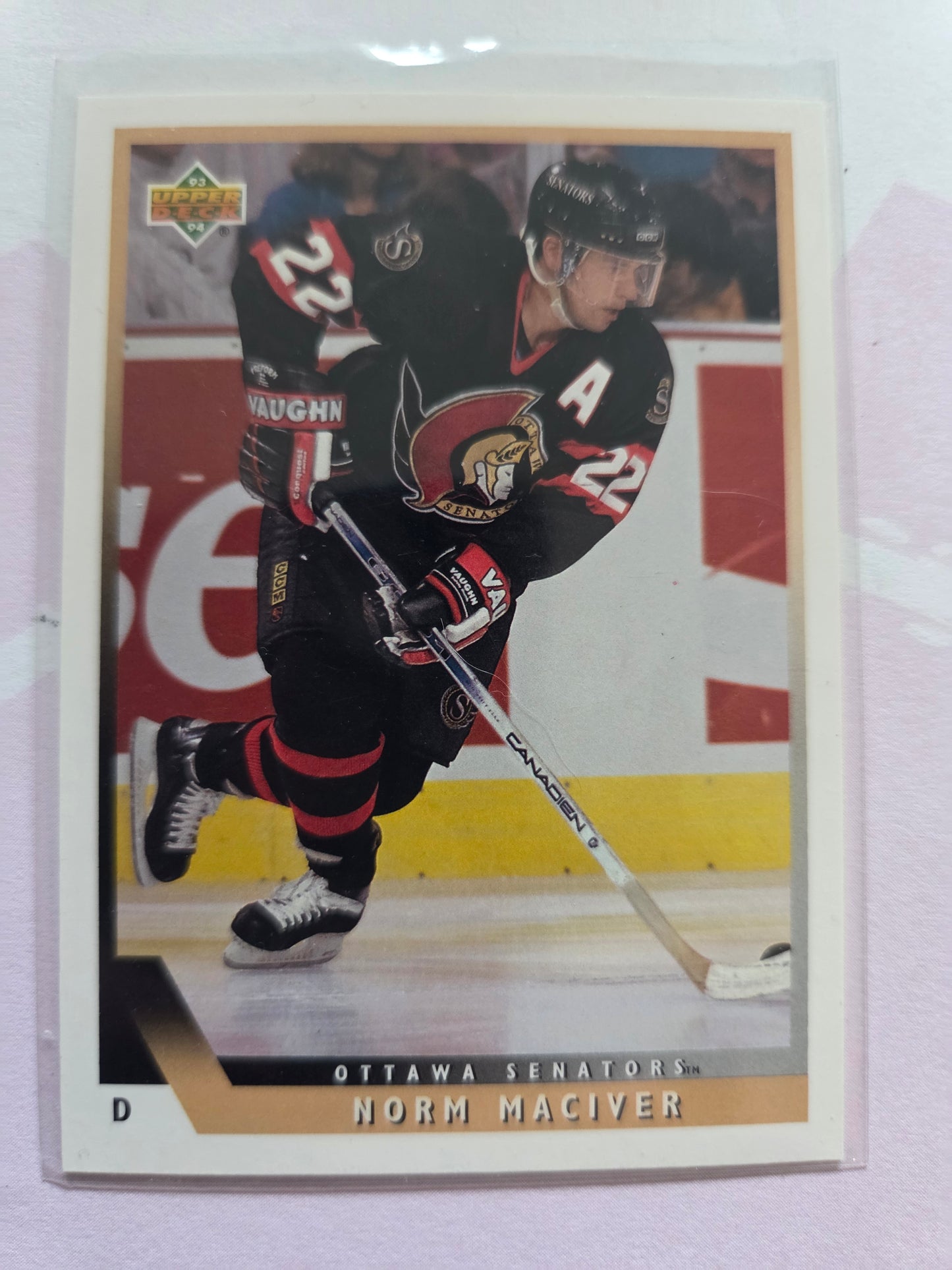 Norm MacIver 93/94 Upper Deck #335 [Ottawa Senators]