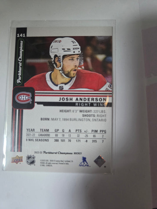 Josh Anderson Parkhurst Champions Veteran #141 [Montreal Canadians]