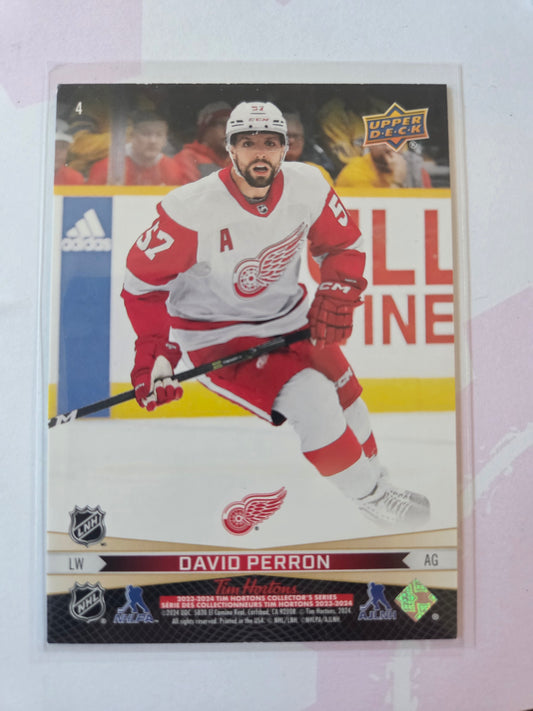 David Perron/Moritz Seider Upper Deck Tim Hortons #4 [Detroit Red Wings]