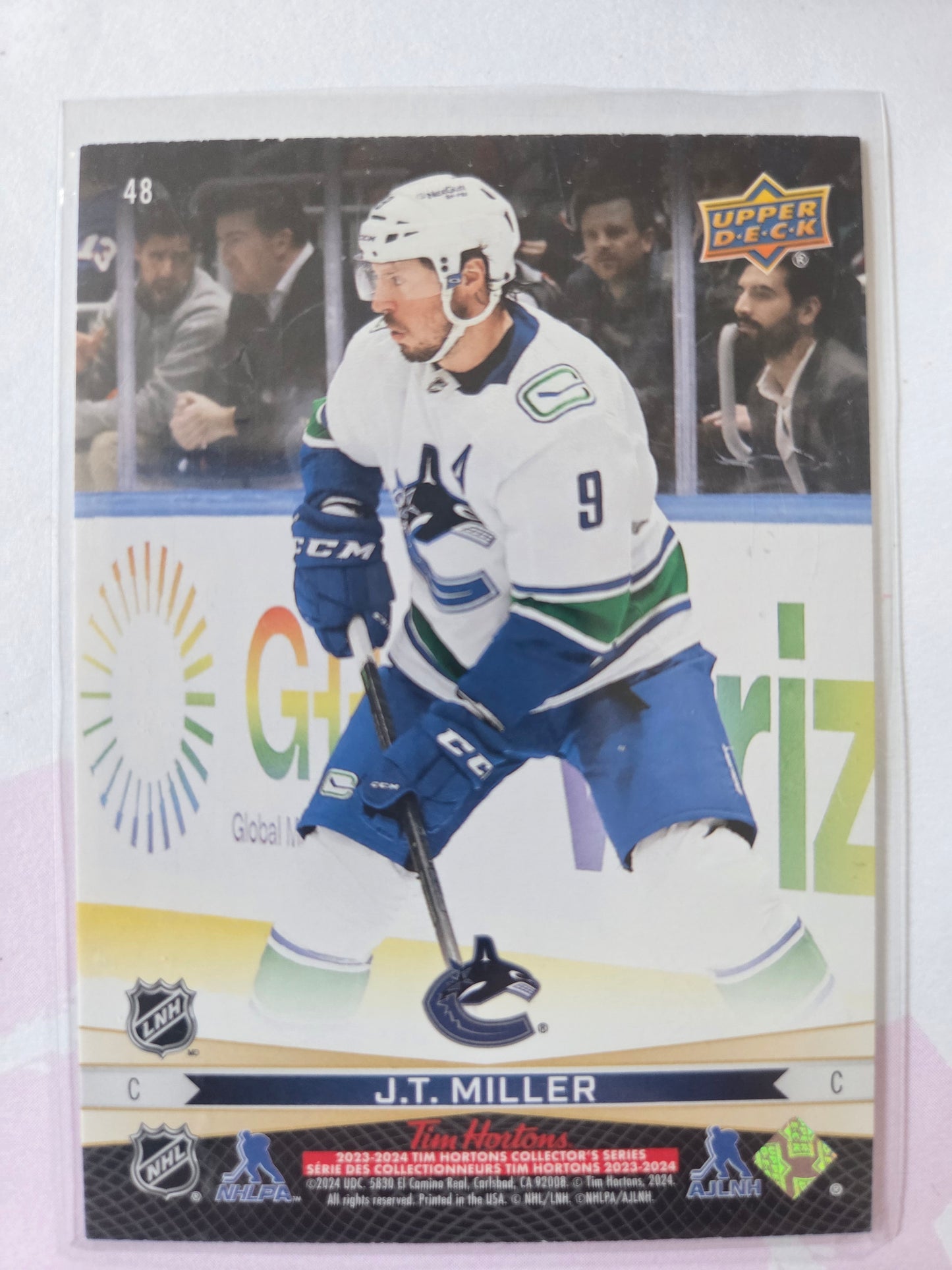 Quinn Hughes/J.T. Miller Tim Hortons Upper Deck #48 [Vancouver Canucks]