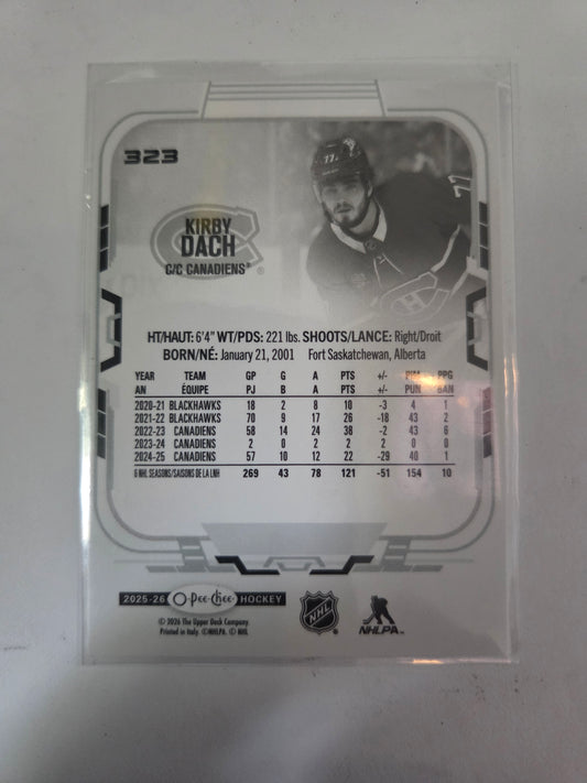 Kirby Dach O-Pee-Chee Hockey #323 [Montreal Canadians]