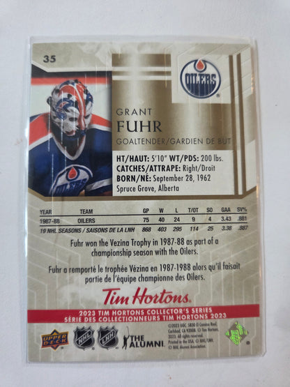 Grant Fuhr Tim Hortons Upper Deck #35 [Edmonton Oilers]
