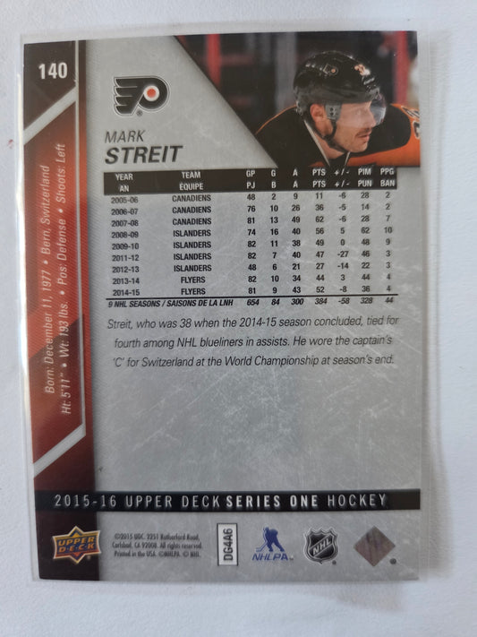 Mark Streit Upper Deck Series One Hockey #140 [Philadelphia Flyers]