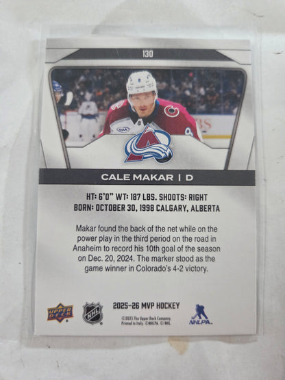 Cale Makar Upper Deck MVP Hockey #130 [Colorado Avalanche]