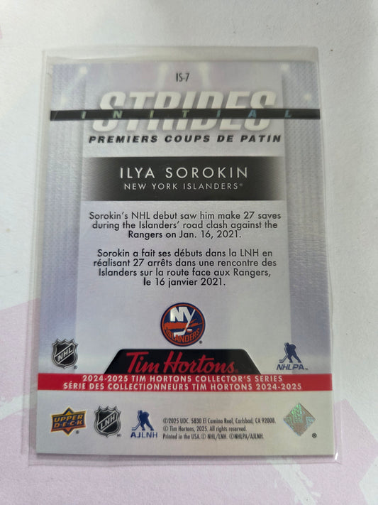 Ilya Sorokin Upper Deck Initail Strides [New York Islanders]