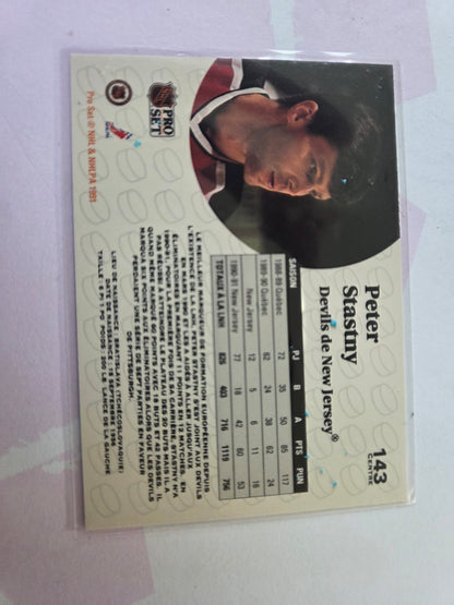 Peter Stastny French NHL Pro Set #143 [New Jersey Devils]