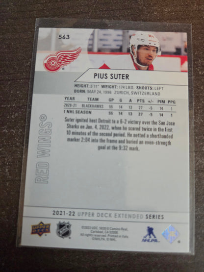 Pius Suter Upper Deck Extended Series #563 [Detroit Red Wings]