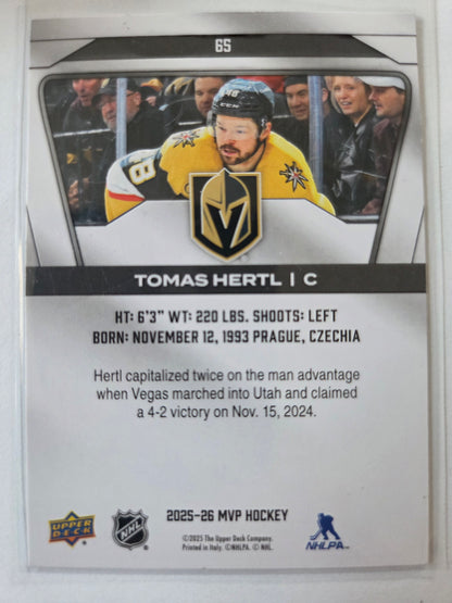 Tomas Hertl Upper Deck MVP Hockey #65 [Las Vegas Golden Knights]