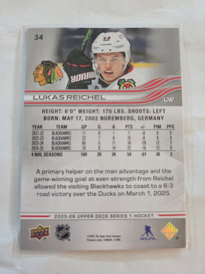 Lukas Reichel Upper Deck Series 1 #34 [Chicago Blackhawks]