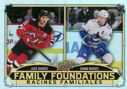 2023-24 Tim Hortons Duos Family Foundations Jack & Quinn Hughes FF-4 [Tim Hortons]