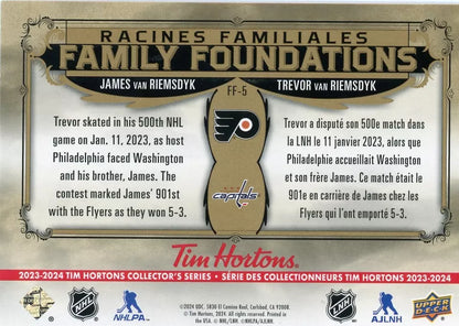 2023-24 Tim Hortons Duos Family Foundations James & Trevor Van Riemsdyk FF-5 [Tim Hortons]