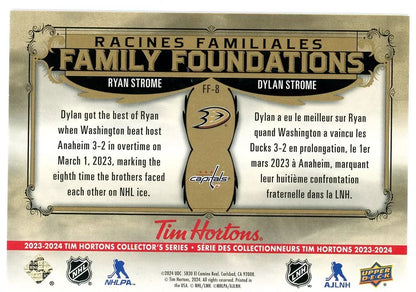 2023-24 Tim Hortons Duos Family Foundations Ryan & Dylan Strome FF-8 [Tim Hortons]