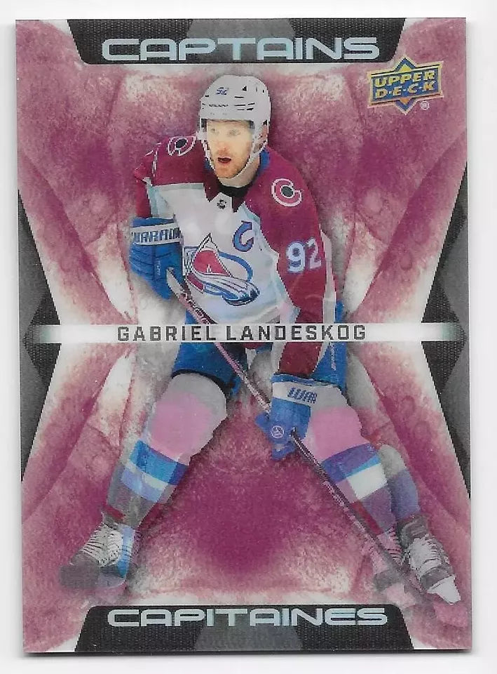 2023-24 UD Tim Hortons Greatest Duos Captains Joe Sakic, Gabriel Landeskog #C-6 [Tim Hortons]