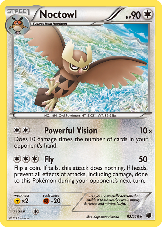 Noctowl (92/116) [Noir et blanc : Plasma Freeze] 